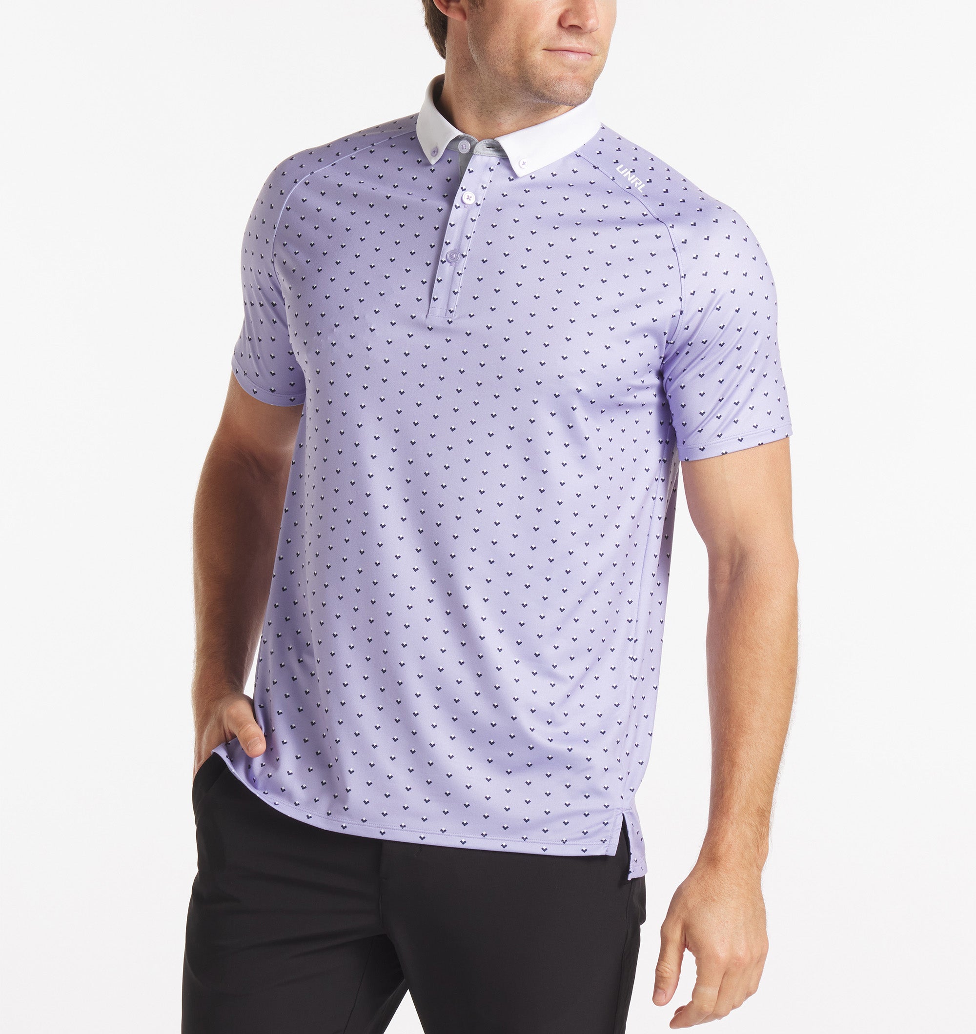 UNRL Quattro Polo Men's Performance Golf Shirt - Moisture Wicking & UV Protection - Ideal for Golf, Tennis & Outdoor Sports