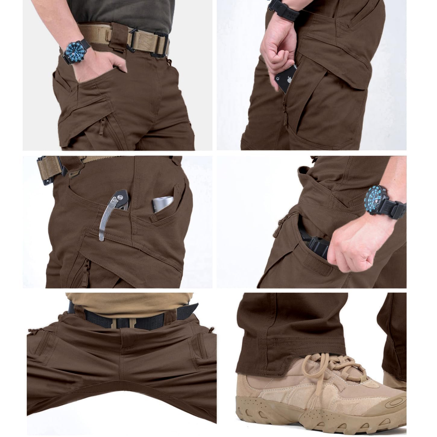 **Susclude Men's Outdoor Cargo Work Pants - Military Tactical Ripstop Combat Hiking Trousers for Adventure & Work | Durable & Comfortable for Hiking, Camping, and Outdoor Activities**