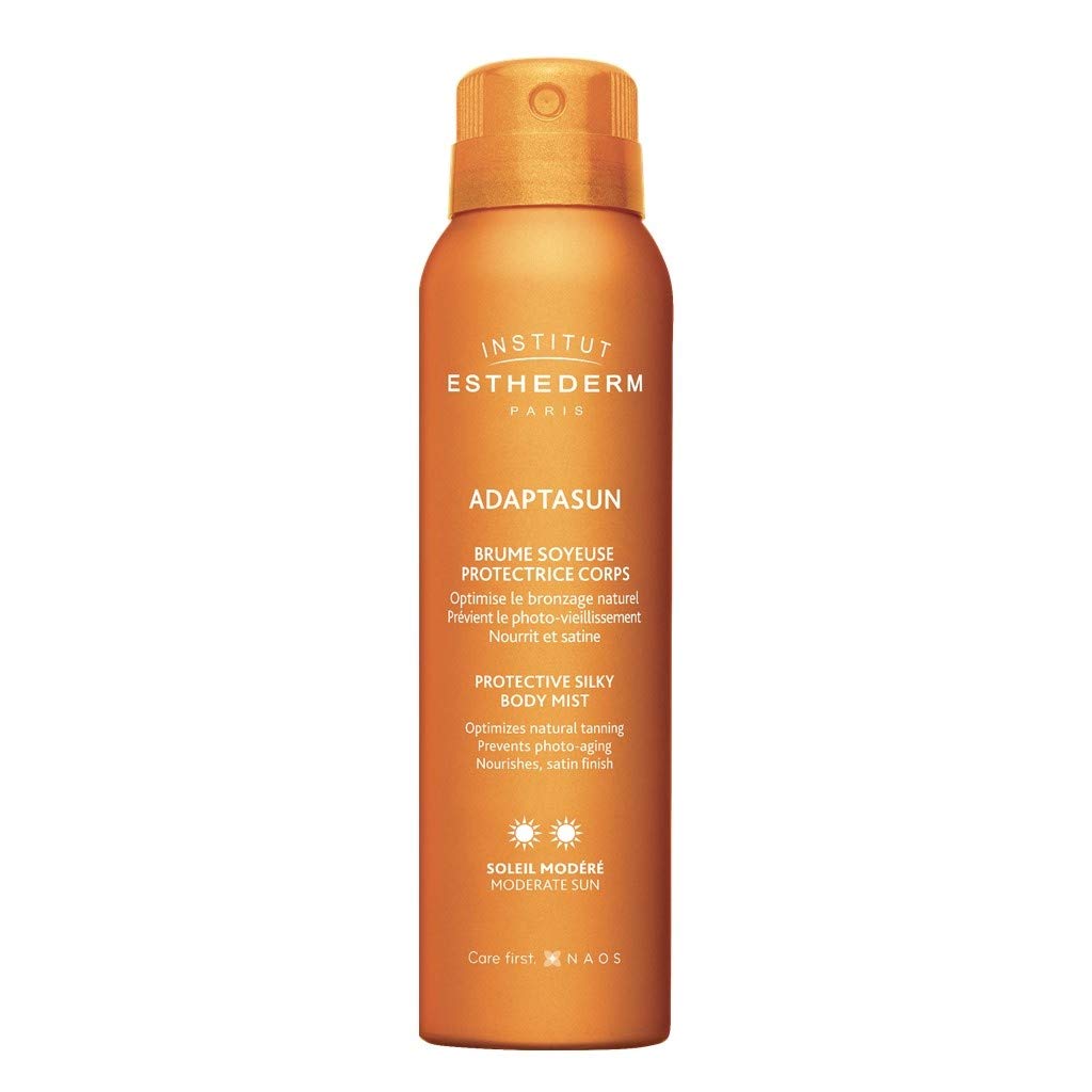 Institut Esthederm Adaptasun Body Mist Sun Cream Spray - Moderate Sun Protection for Body 150ml | Hydrating Sunscreen Mist for Beach, Pool & Outdoor Activities