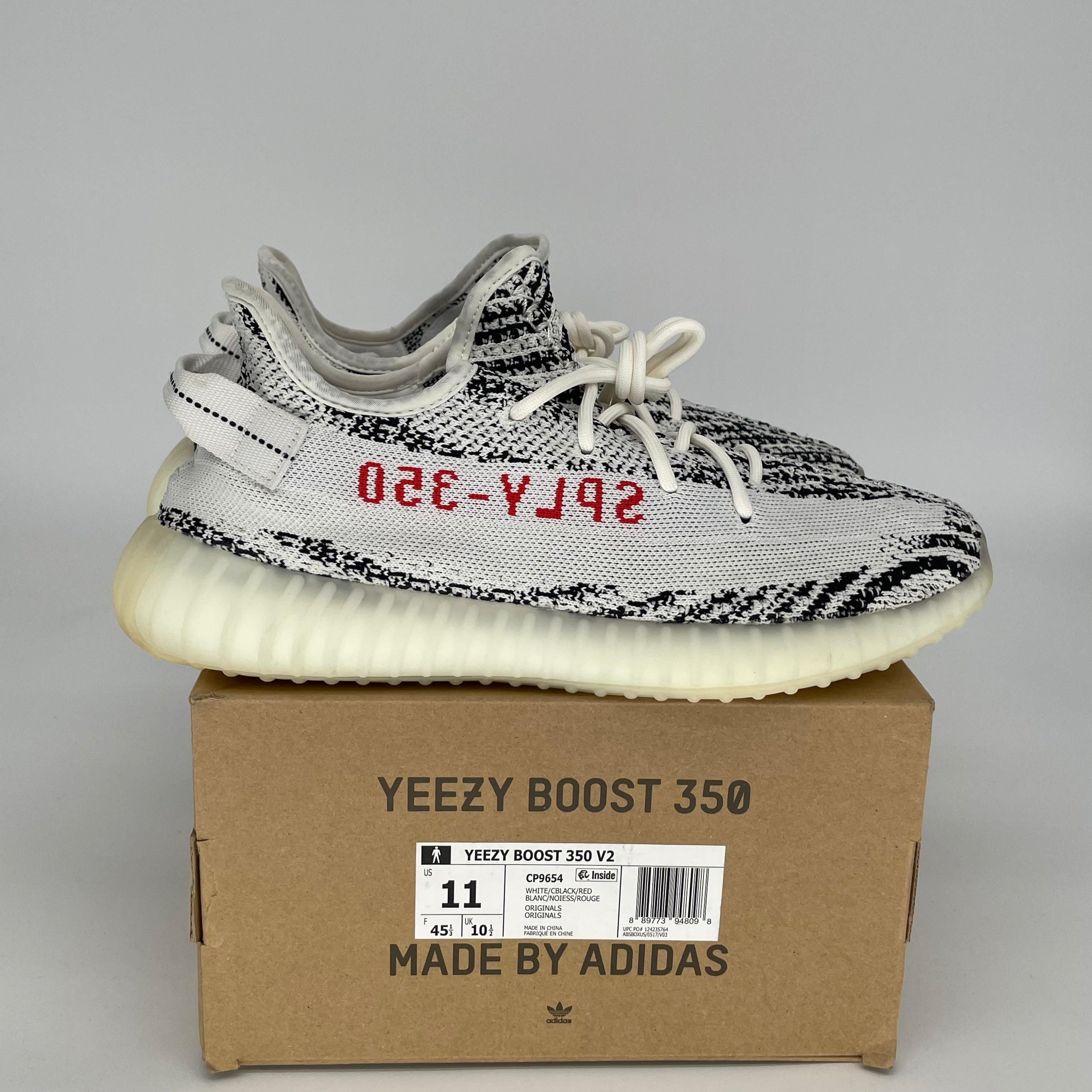 Adidas Yeezy Boost 350 V2 Zebra - Men's Running Shoes Size 11 | CP9654 | Comfortable Sneakers for Casual Wear, Gym & Street Fashion