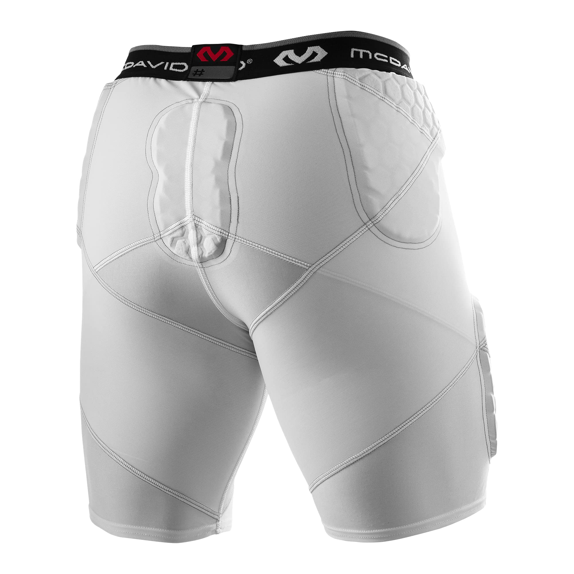 McDavid Compression Padded Girdle Shorts with Hip, Thigh & Tailbone Protection - Football, Lacrosse, Basketball & Sports Gear for Athletes - Perfect for Training, Games & High-Impact Sports
