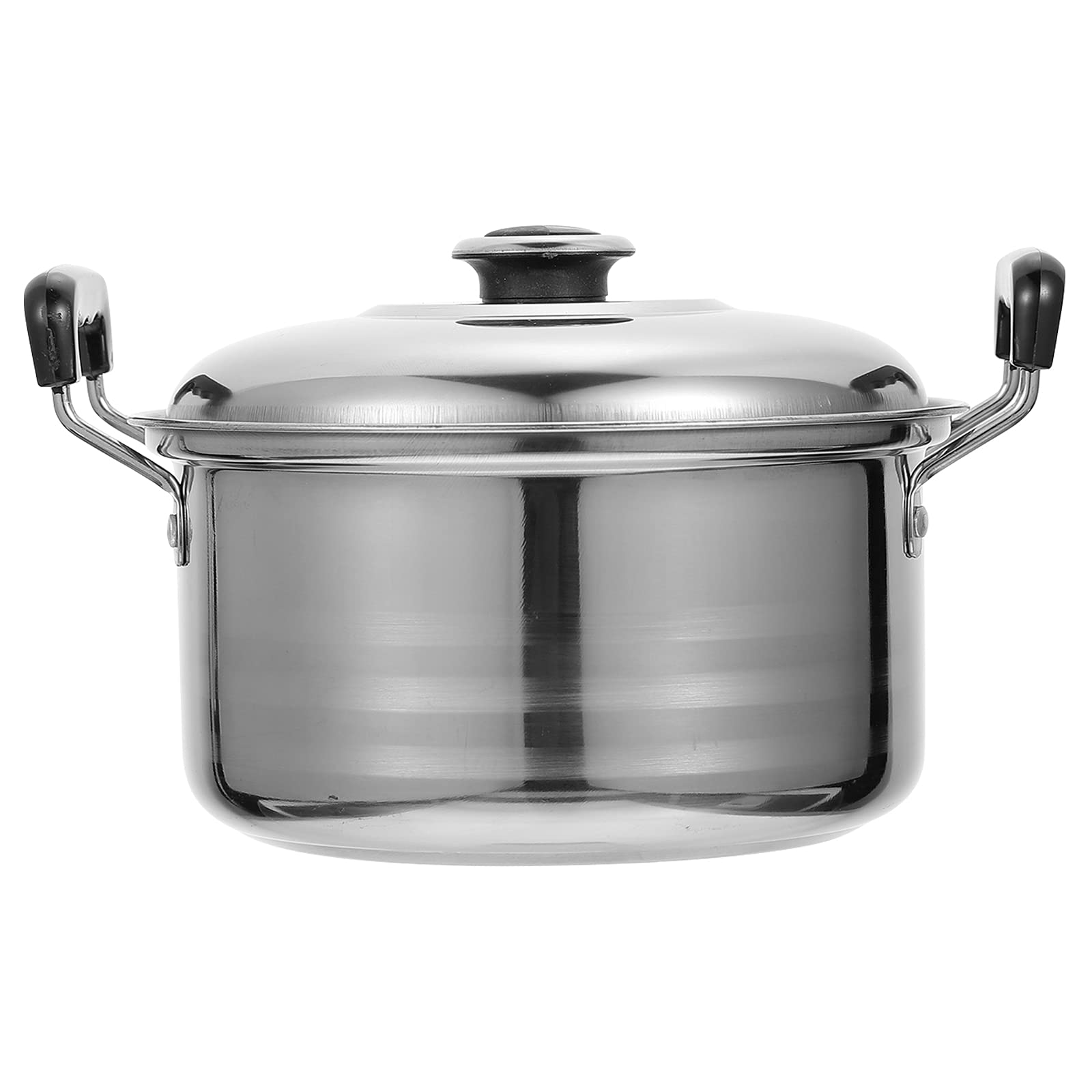 UPKOCH 1pc Stainless Steel Soup Pot with Lid - 5 Quart Multi-Purpose Cooking Pot for Boiling, Stewing & Slow Cooking - Durable Kitchen Cookware for Soups, Pasta & Chili (Assorted Colors) - Perfect for Home, Camping & RV Use