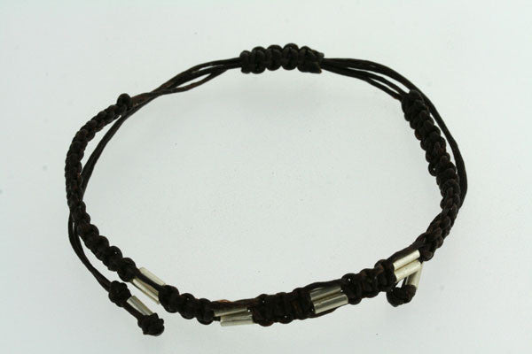 Elegant Choc Thread Double Bead Bracelet - Pure Silver Jewelry for Women | Perfect for Parties, Weddings & Everyday Wear