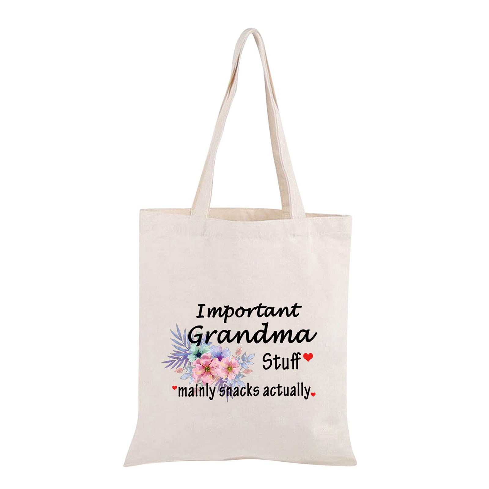 Stylish Grandma Tote Bag - Perfect Mother's Day Gift for Grandma with Snacks & Essentials | Durable Cotton Shopping Bag for Groceries, Beach Trips & Daily Use