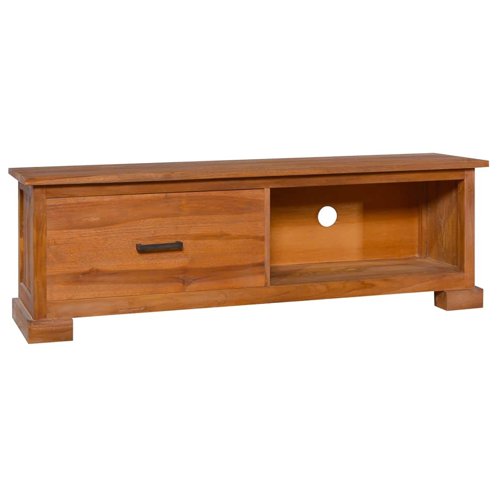 Farmhouse Style TV Stand with 2 Drawers & 2 Open Shelves - 44.1