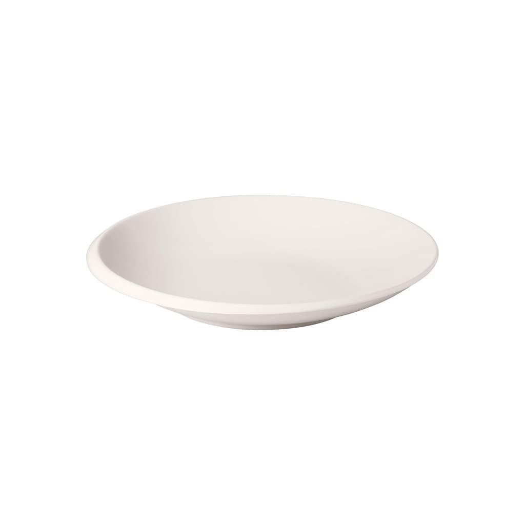 Villeroy & Boch NewMoon 10-inch White Porcelain Serving Bowl - Premium Dishwasher Safe Dinnerware for Salads, Pasta, Soup & Entertaining - Elegant Flat Design for Modern Dining & Gifts