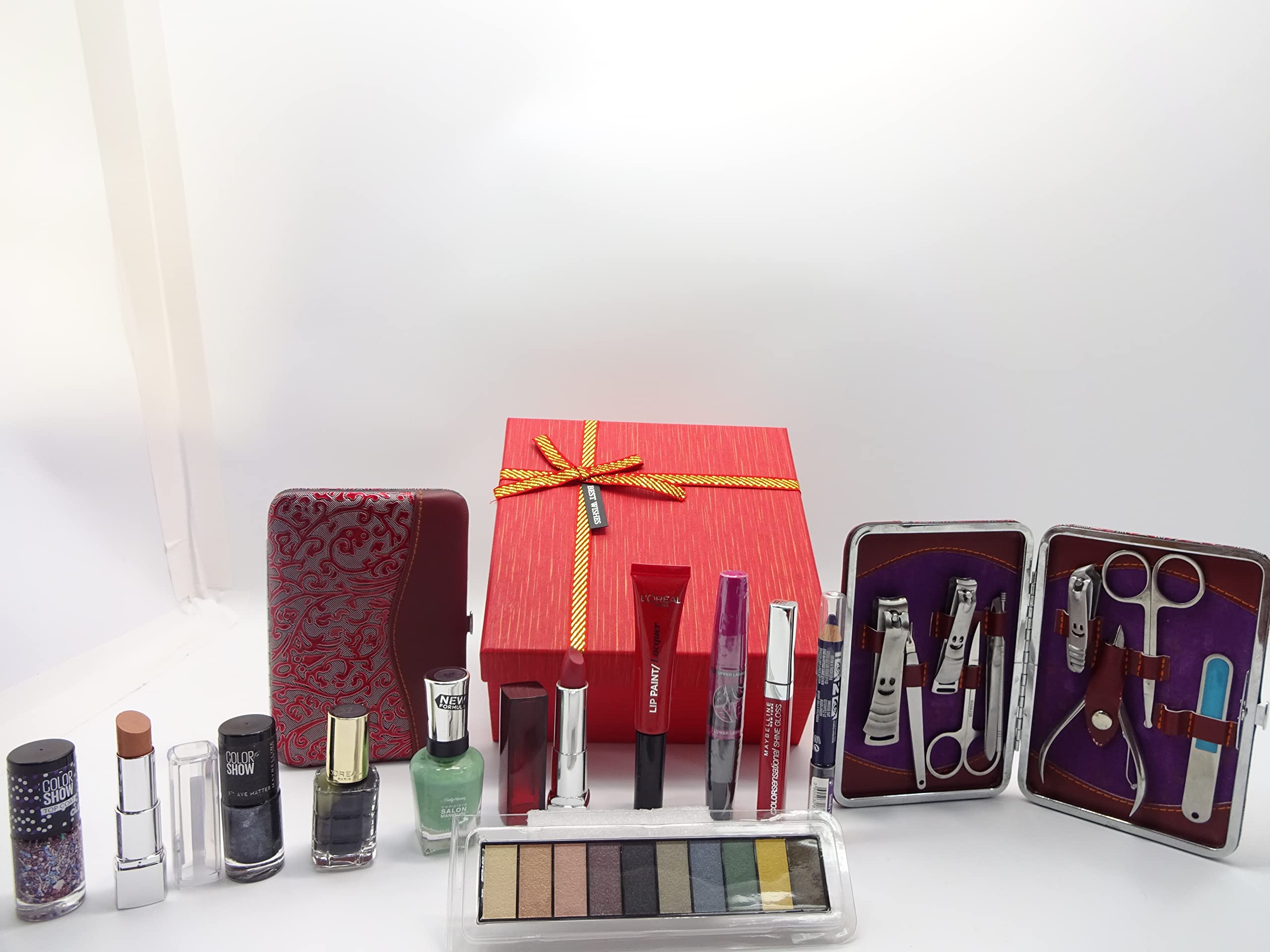 Premium Beauty Gift Set for Women - Makeup & Manicure Kit with Cosmetic Pouch | Perfect for Birthday, Anniversary & Self-Care Gifts | Salon-Quality Makeup Bundle & Nail Care Tools