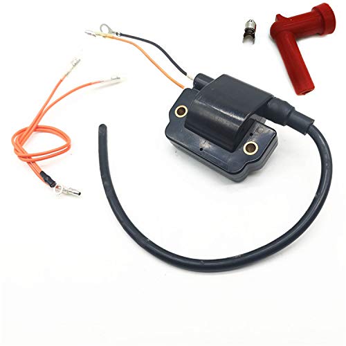 Yamaha Outboard Ignition Coil Replacement for 55HP (1989-1994 2-Stroke 2-Cylinder) & 90HP (1984-1991 2-Stroke 2-Cylinder) Models - Compatible with Part Numbers 697-85570-10-00 & 697-85570-11-00 - Perfect for Marine Engine Repair and Boat Maintenance