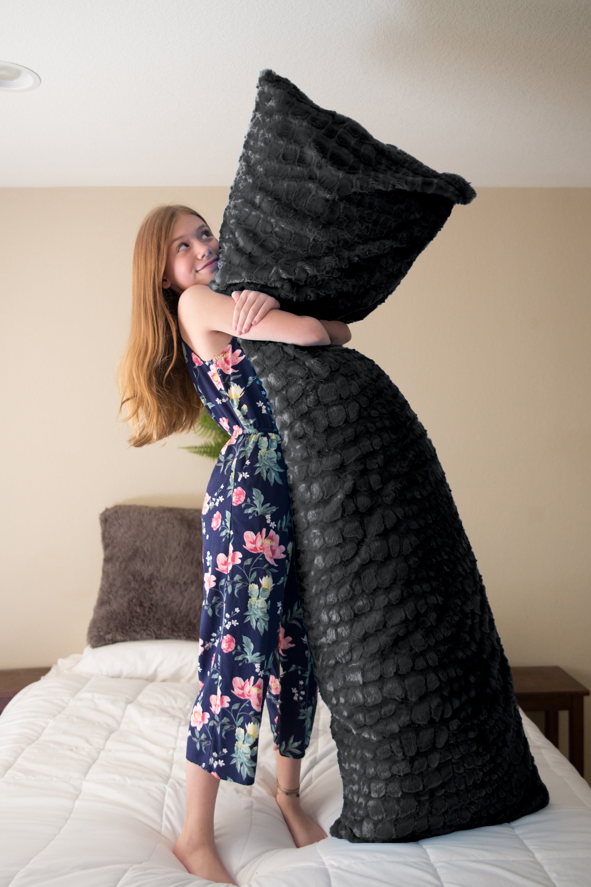 Pillowtex Body Pillow Cover - Soft Plush Faux Fur Case for Adults & Kids | Hypoallergenic & Machine Washable | Perfect for Bed, Sofa, Travel & Relaxation