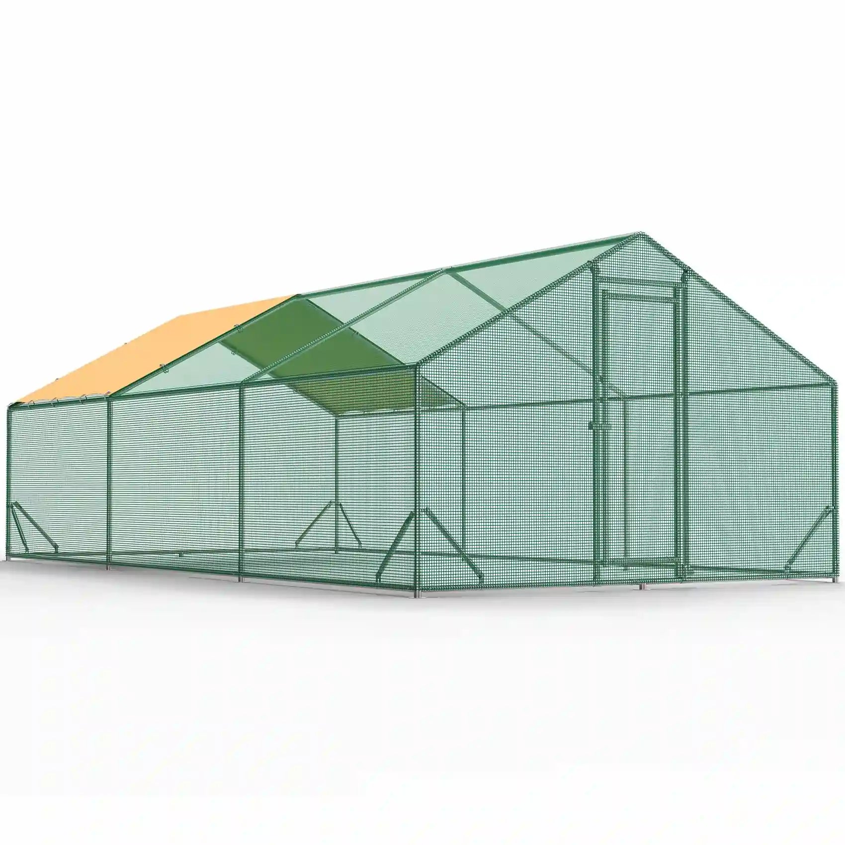 Premium Large Walk-In Chicken Coop with Run - Spacious Poultry House for 10-15 Hens - Weatherproof Outdoor Chicken Pen for Backyard Farming & Free Range Eggs