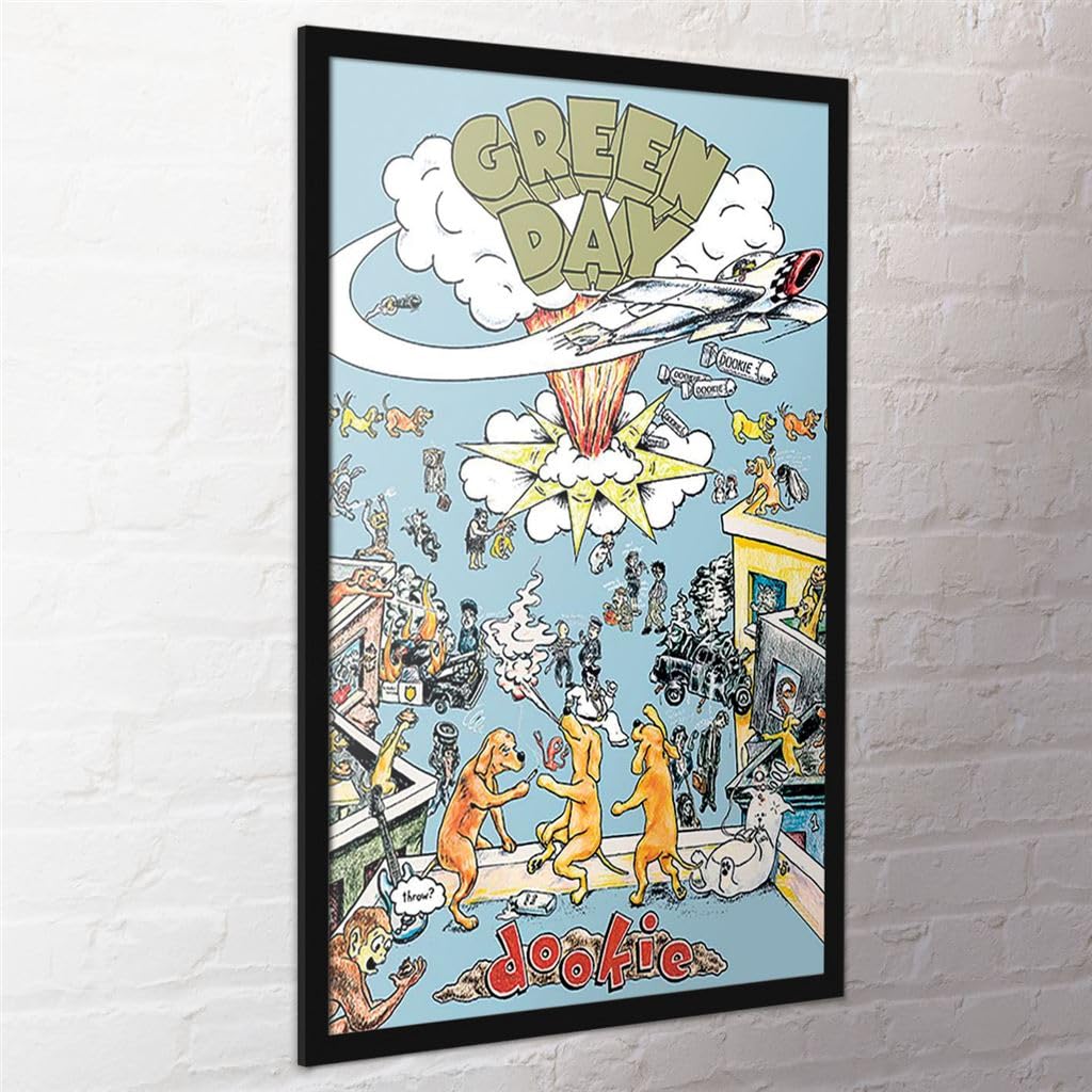 Green Day Dookie Album Heart Rock Maxi Poster 36x24 Inches - Unframed Matte Paper Wall Art Decor for Living Room, Bedroom, Home Office | Music Lover Gift, Punk Rock Room Decor