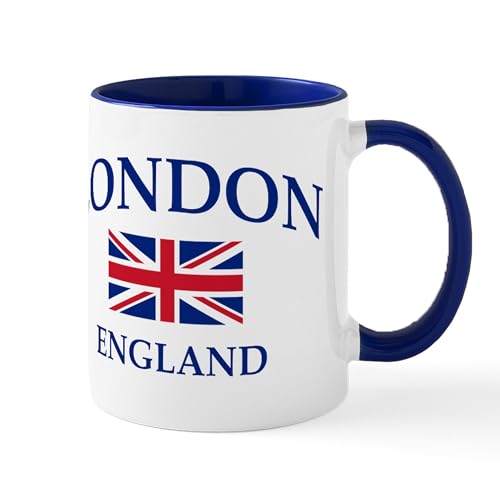 White/Navy Inside - London Mug