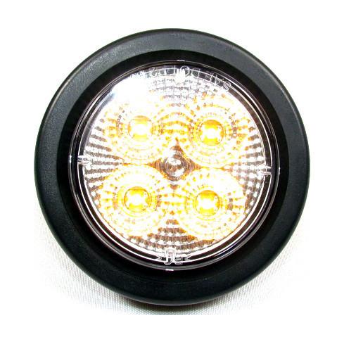 Fortpro 2.5 Inch Round Clearance Marker LED Light with 4 LEDs - Durable Truck & Trailer Side Marker Lights for Enhanced Visibility & Safety