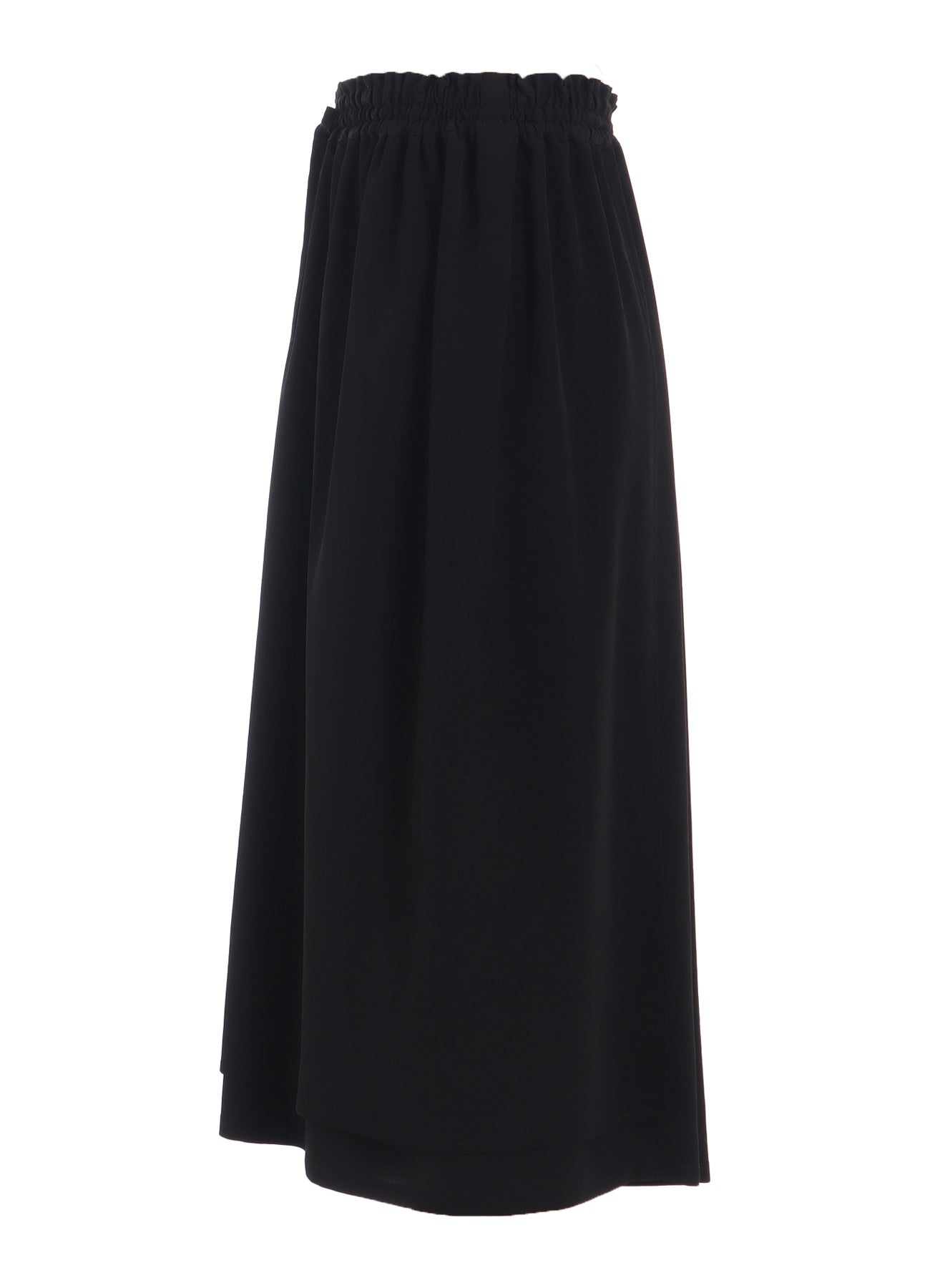 Elegant Crepe de Chine Double Gather Skirt - Flowy A-Line Midi Skirt for Women, Perfect for Office, Party & Casual Wear
