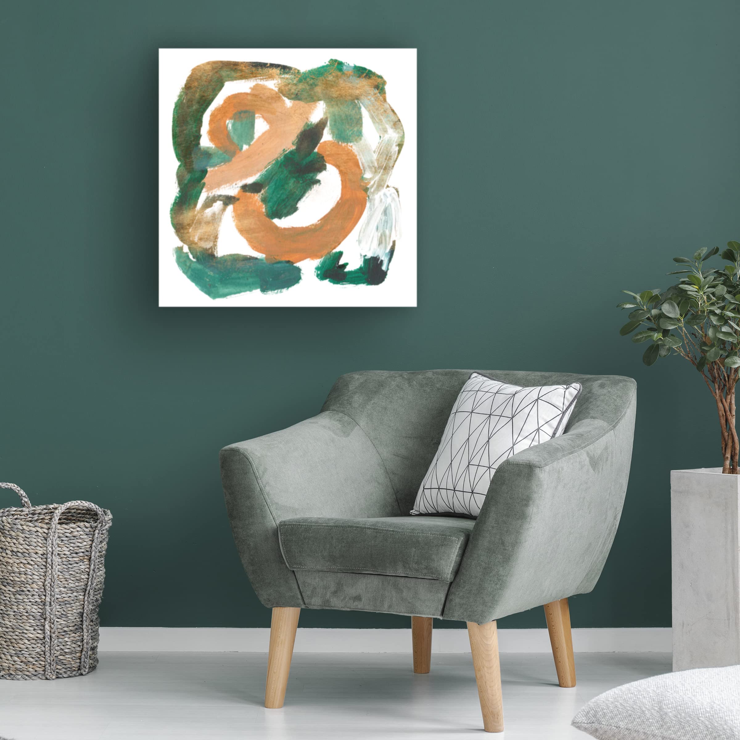 Trademark Fine Art 'Stroll IV' Canvas Wall Art Print by Melissa Wang - Modern Abstract Painting for Living Room, Bedroom & Office Decor