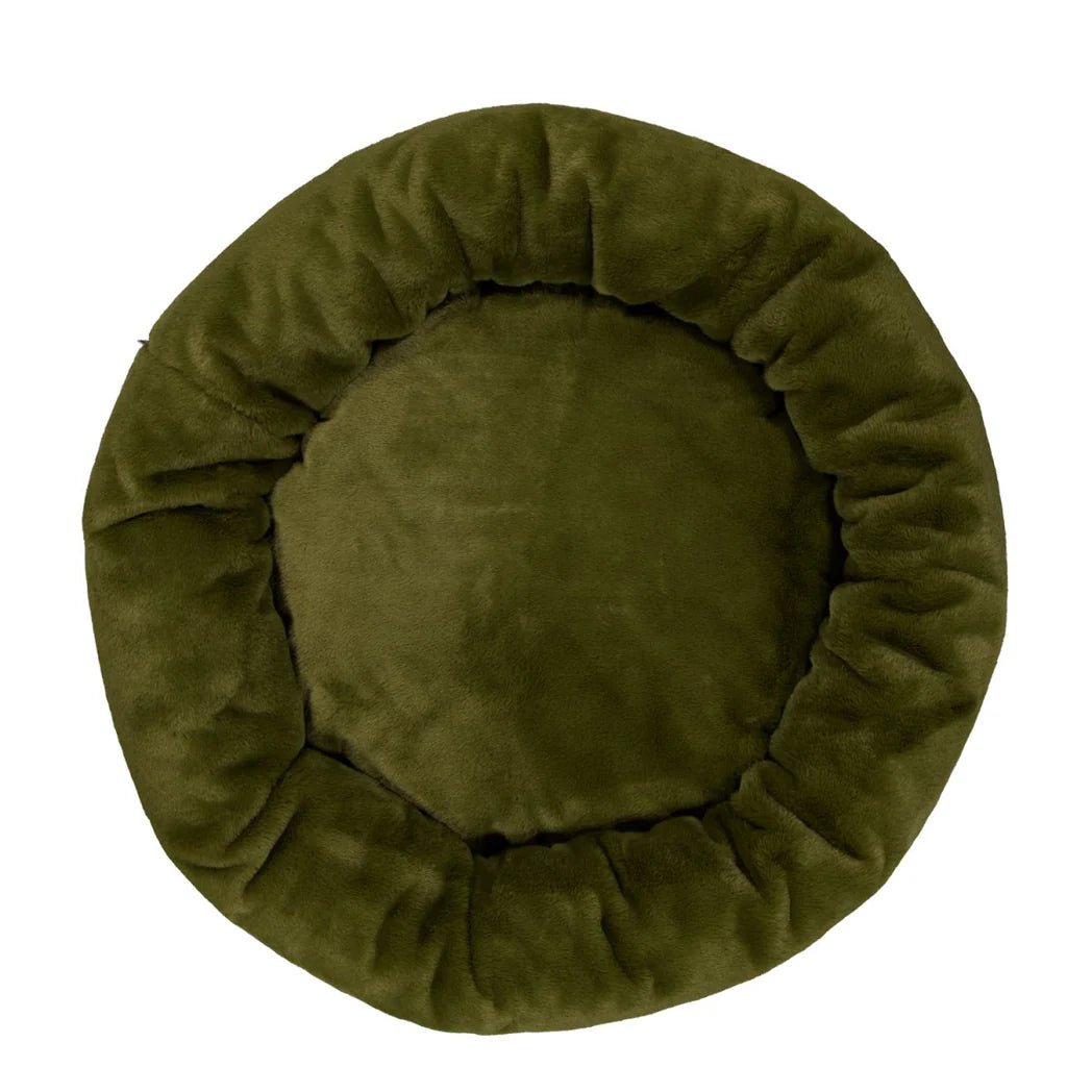 Premium Plush Fur Dog Bed - Ultra Soft & Comfortable Pet Bed for Small to Large Dogs - Cozy Cuddler Bed with Leaf Design - Perfect for Indoor Use, Crate, or Kennel