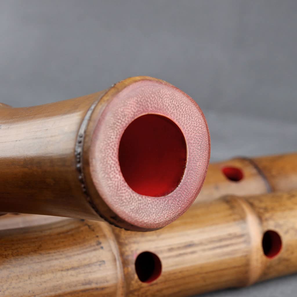 TsoLay Beginner Wooden Flute - 5 Hole Shakuhachi Bamboo Vertical Wind Instrument with Root Design | Perfect for Meditation, Yoga, and Traditional Japanese Music Practice
