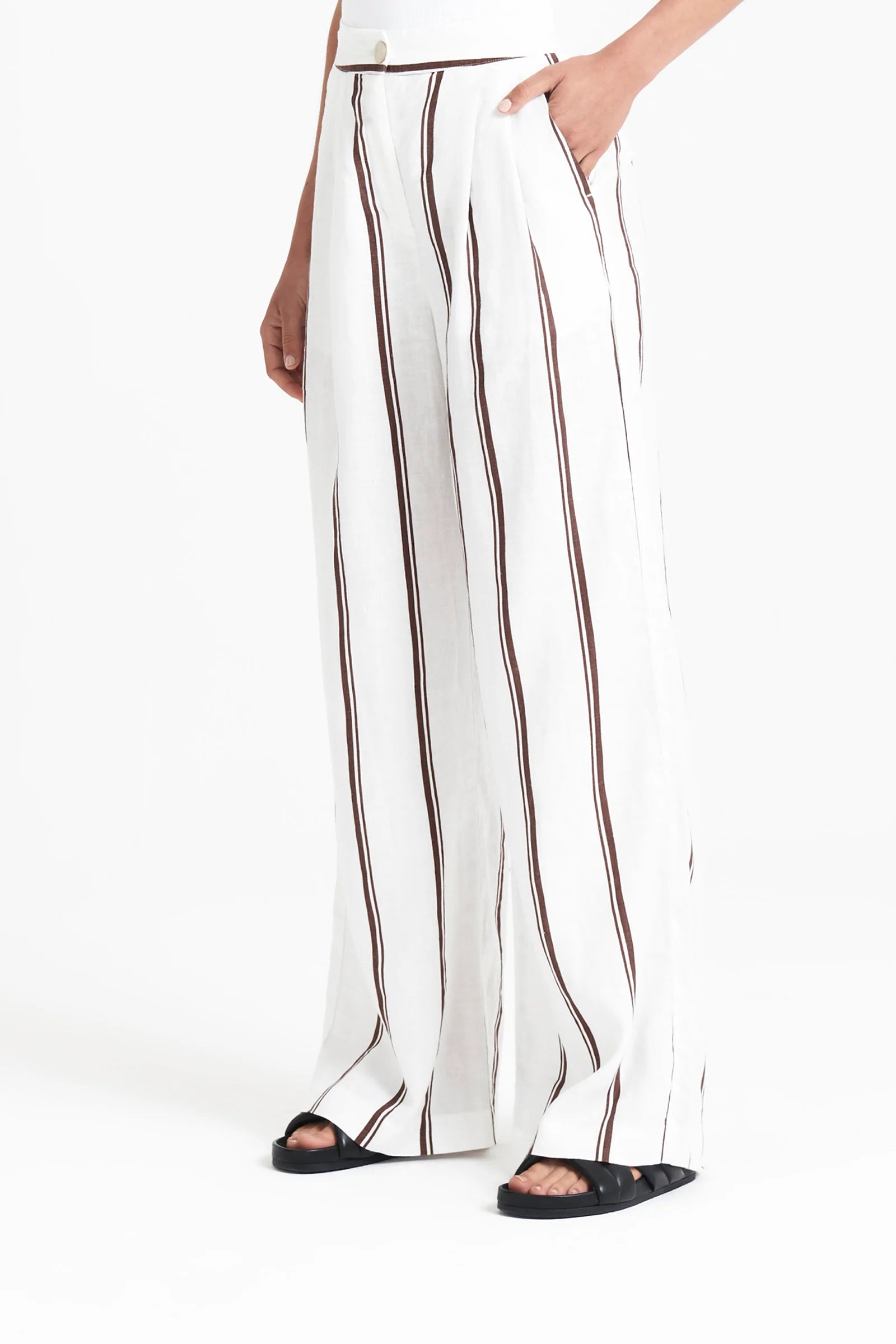 Premium Linen Pants for Women - Breathable & Comfortable Summer Wide Leg Trousers - Perfect for Travel, Beach, and Casual Wear