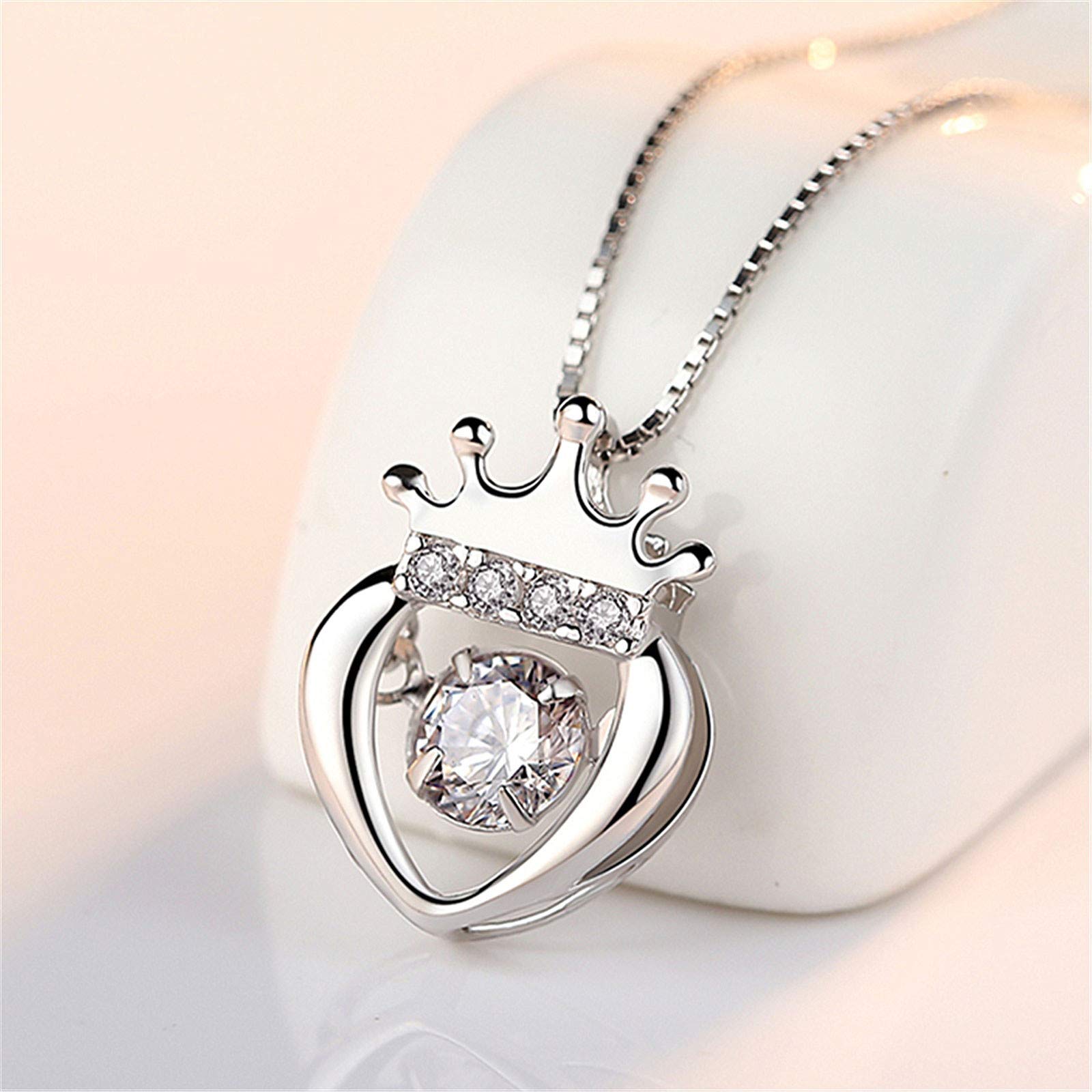Personalized Heartbeat Necklace for Women - Custom Engraved Valentine's Day Gift with Spinning Pendant - Romantic Jewelry for Anniversary, Birthday & Couple Gifts