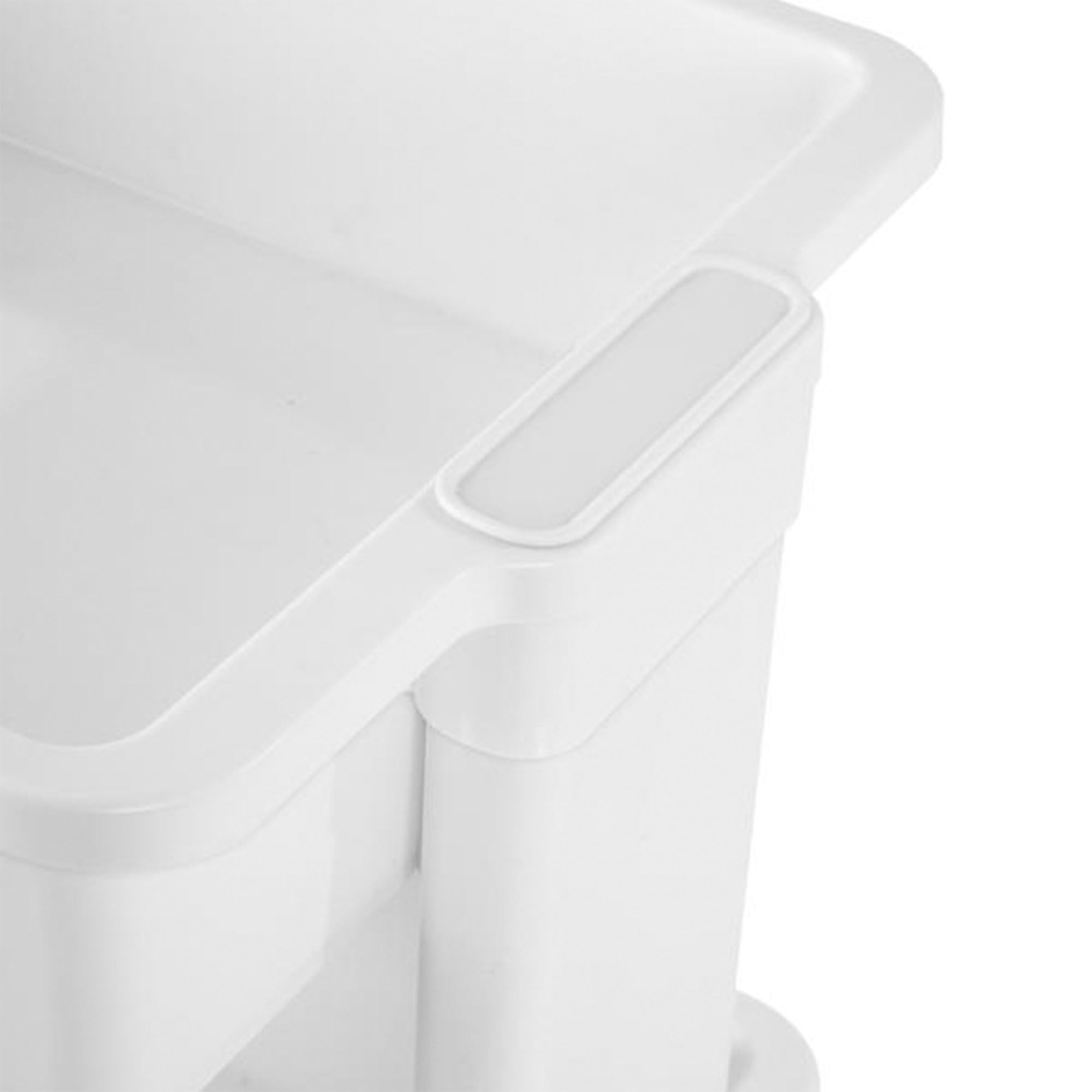 Sterilite 3-Tier Rolling Utility Cart with 360° Wheels - 10 lb Capacity per Tier, White Storage Organizer (6-Pack) - Perfect for Kitchen, Bathroom, Office & Dorm Organization