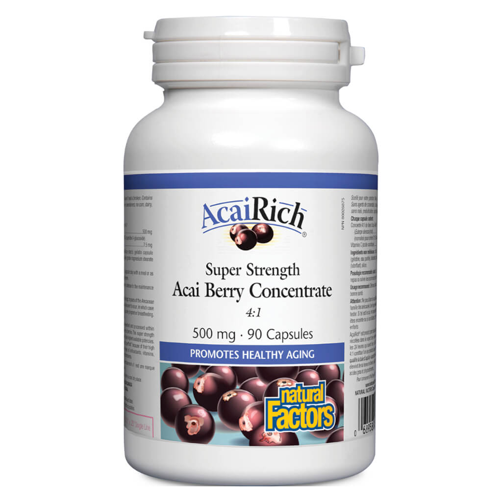AcaiRich Super Strength Acai Berry Concentrate 500mg - Premium Antioxidant Supplement for Energy Boost & Immune Support - Perfect for Smoothies, Juices & Daily Wellness Routine