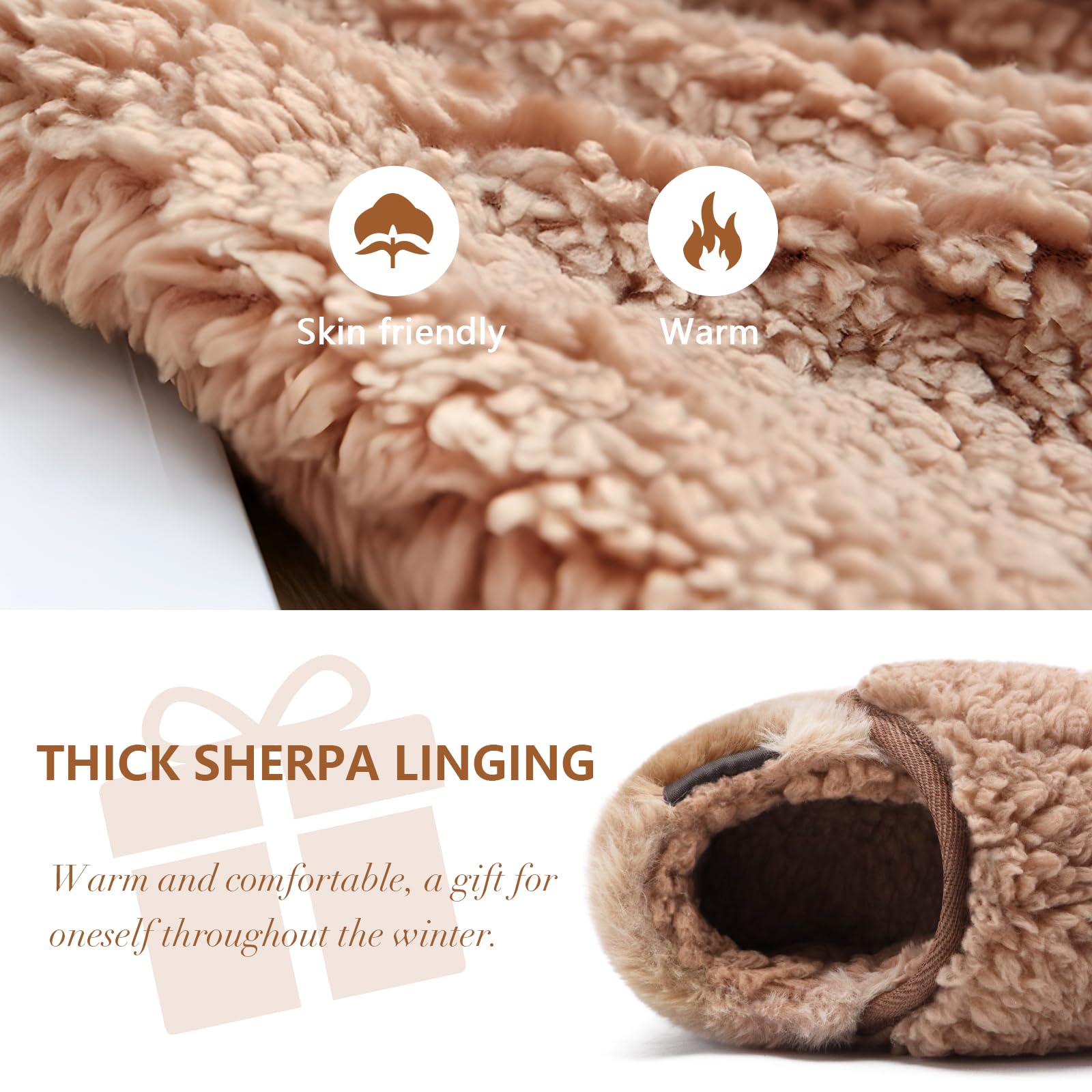 COFACE Women's Memory Foam House Slippers - Soft Fluffy Indoor/Outdoor Slippers for Women - Perfect for Home, Office, and Travel Comfort