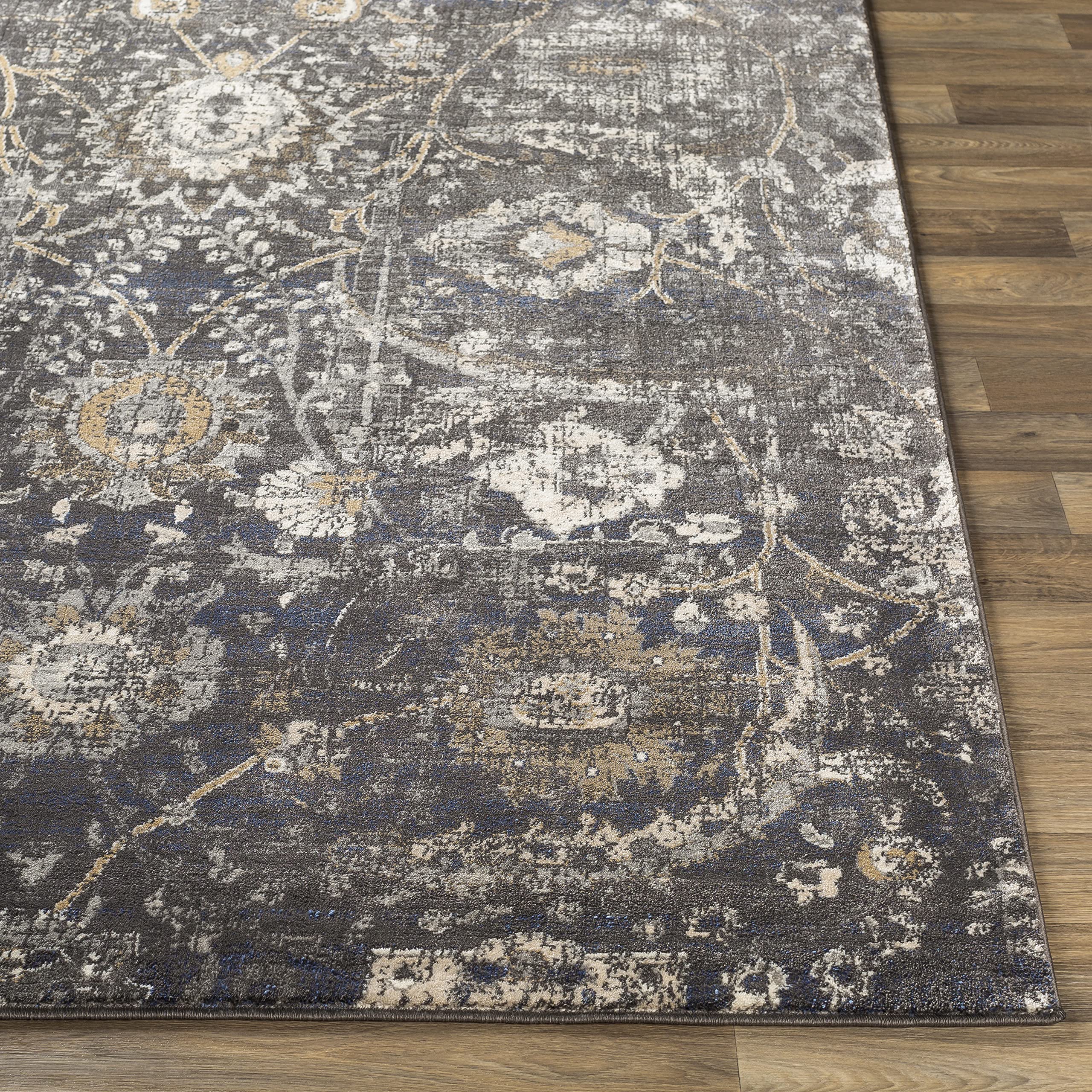 Mark&Day Avellino Traditional 9x12 Area Rug - Black & Beige Handmade Carpet for Living Room, Bedroom, Kitchen - Soft Non-Slip Floor Mat (9' x 12'4