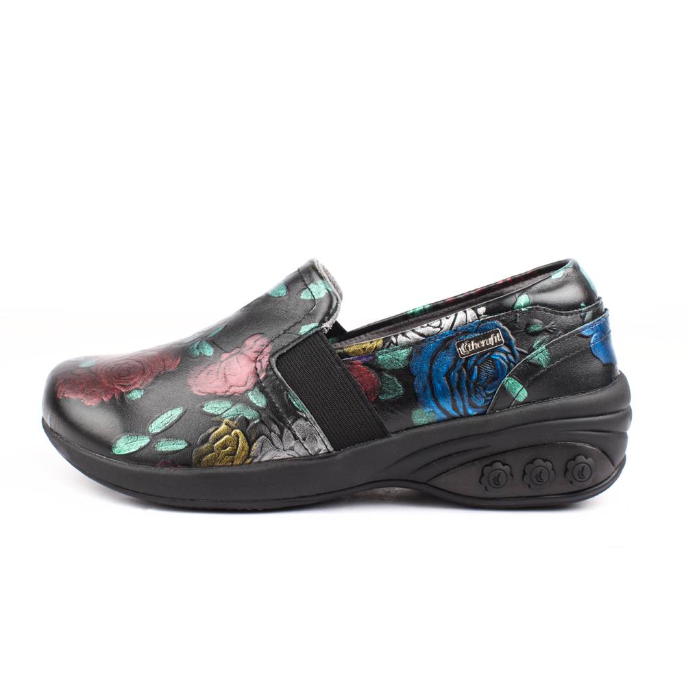 Annie Women's Slip-Resistant Leather Slip-On Loafers - Comfortable Work Shoes for Nurses, Waitresses & Healthcare Professionals