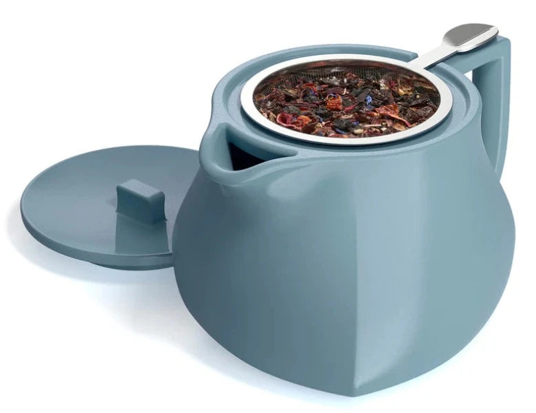 Tea Forte Fiore Teapot - Elegant Ceramic Tea Pot with Infuser for Loose Leaf Tea | Perfect for Afternoon Tea, Gifts & Home Decor