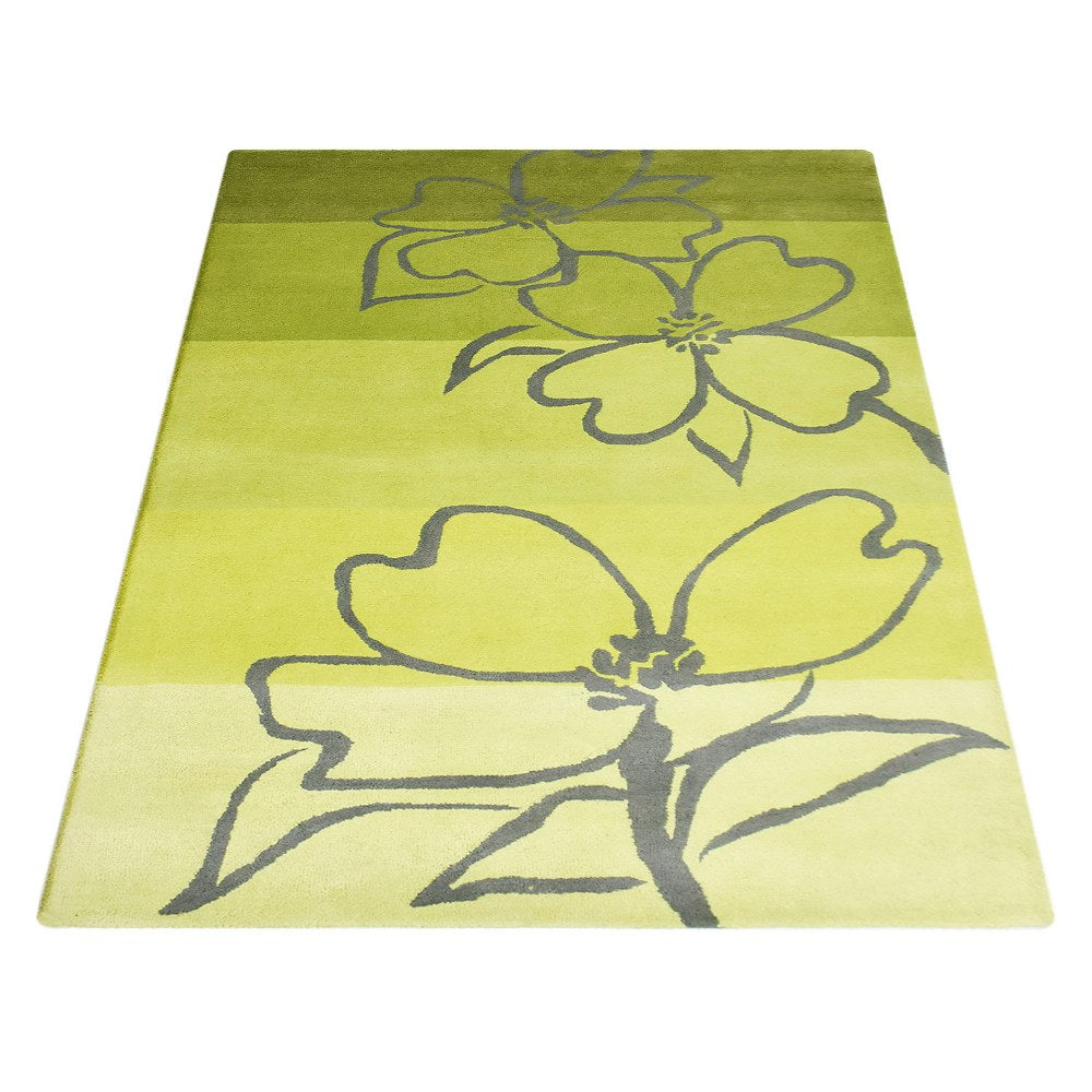 Premium Hand Tufted Crocus Floral Area Rug - Soft Non-Slip Living Room Carpet for Bedroom, Nursery & Home Decor