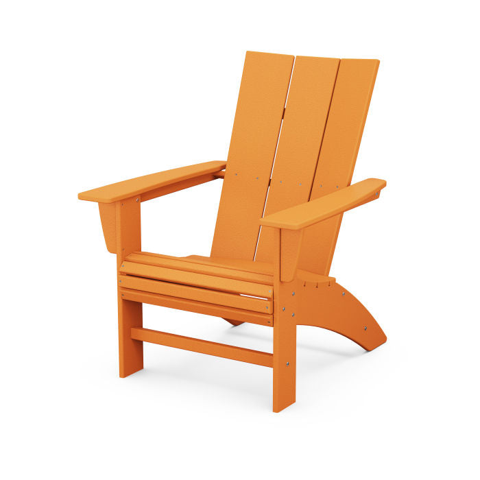 POLYWOOD Modern Curveback Adirondack Chair - Weather-Resistant Outdoor Furniture for Patio, Poolside & Garden Relaxation
