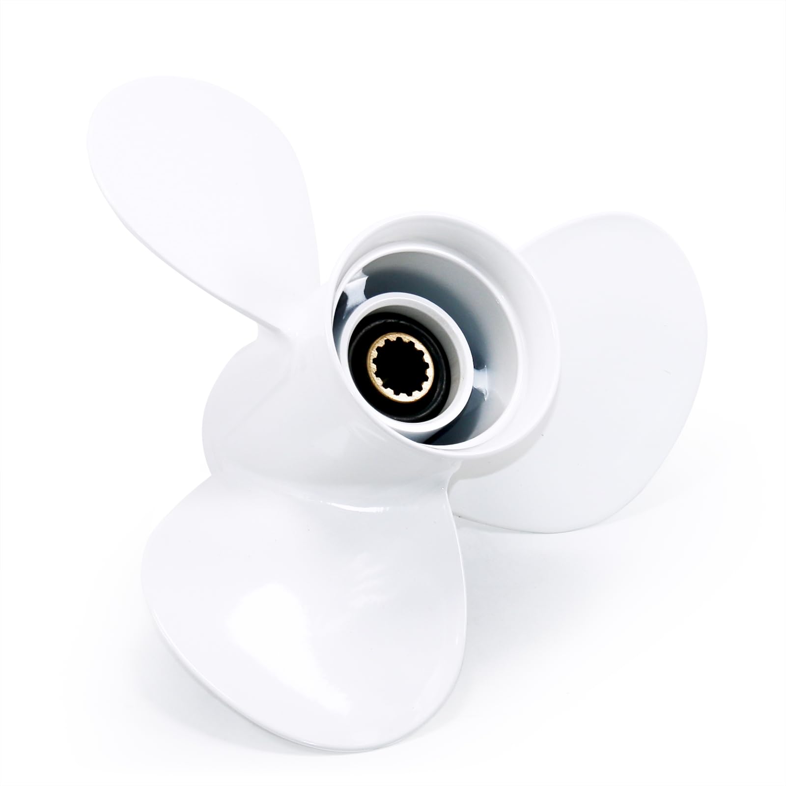 Yamaha Outboard Engine Propeller - Fits T25HP, F30, 40HP, F40, 48HP, 50HP, F50, 55HP, 60HP, F60 Models - 13 Tooth Spline OEM Aluminum Replacement Prop - Perfect for Boating, Fishing & Marine Adventures