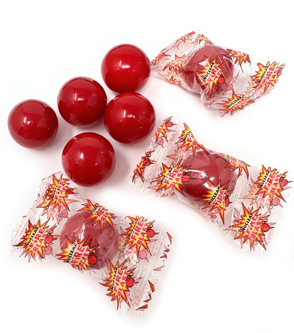 SweetGourmet Medium Fireballs Candy - Nuclear Fire Blast Extremely Spicy Wrapped Hard Candy - 1 Pound Bag - Perfect for Parties, Halloween Treats & Spicy Food Challenges