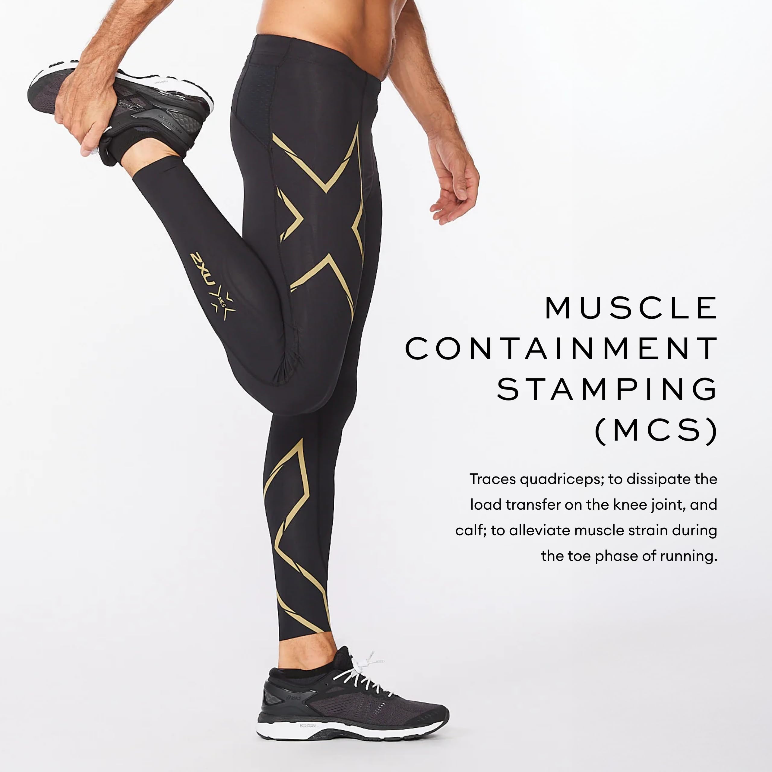 2XU Men's Light Speed Compression Tights - Breathable Running Tights with Muscle Support for Marathon Training & Gym Workouts - Enhanced Performance & Recovery for Athletes