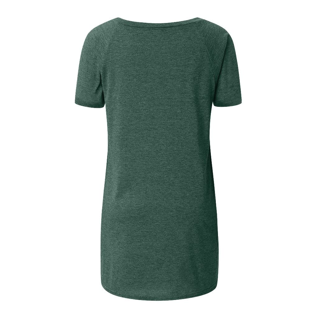 Plus Size Women's Tunic Tops - Crew Neck Short Sleeve Blouse for Dressy & Casual Wear | Perfect with Leggings for Work, Weekend & Date Night Outfits