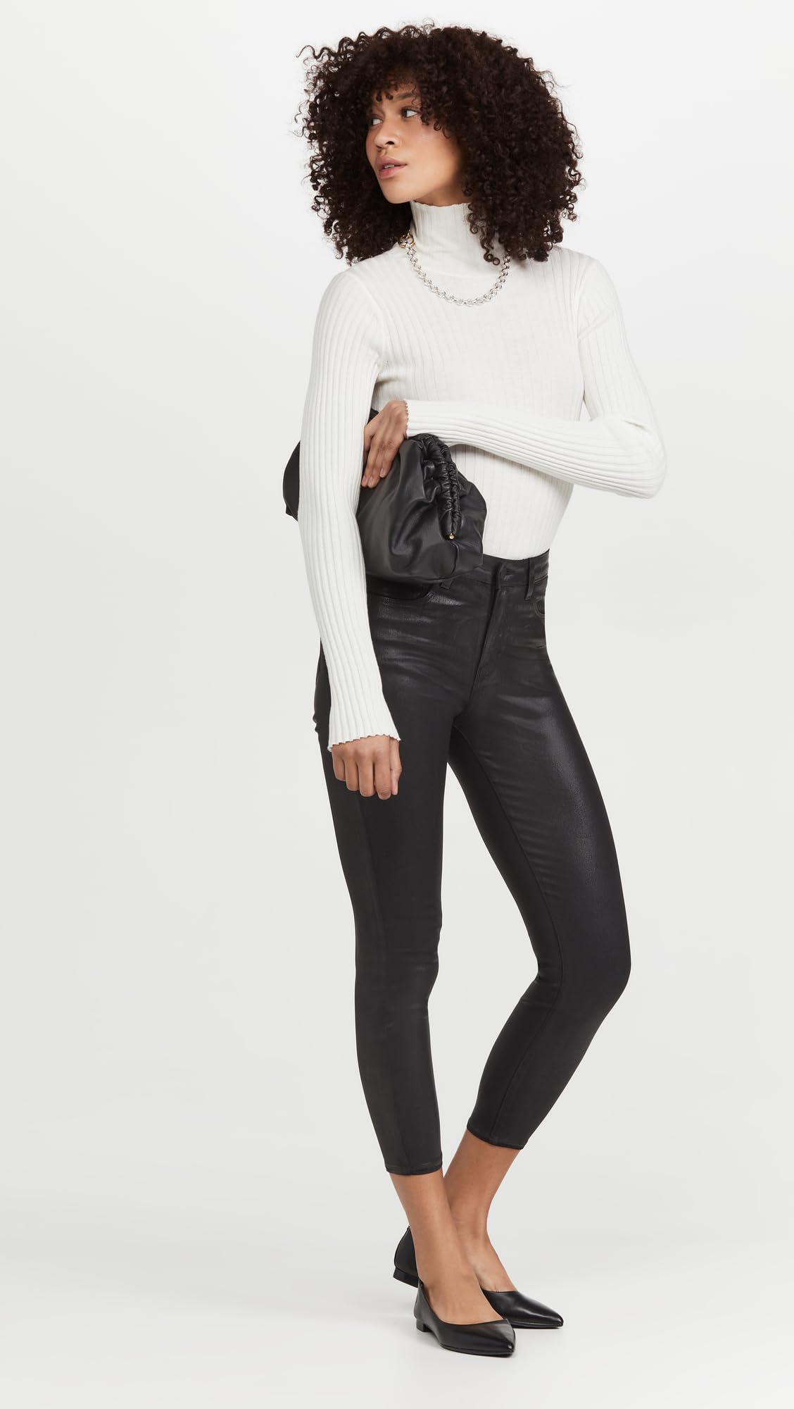 L'AGENCE Women's Margot Coated Skinny Jeans - High Waist Stretch Denim Pants for Casual & Night Out | Perfect for Date Night, Office & Weekend Wear
