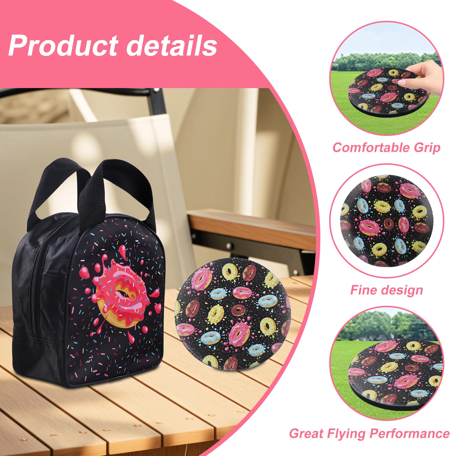 **CROWN ME Disc Golf Set - 6 Pack Donut Starter Discs with Printed Bag | Perfect for Beginners & Outdoor Fun**