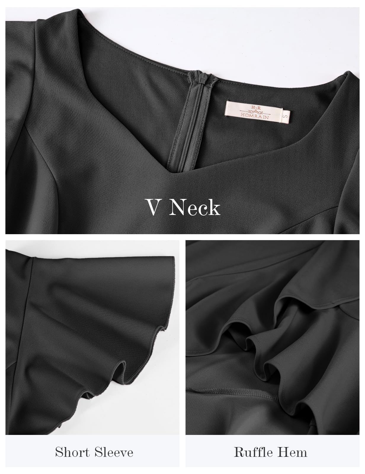 Elegant V-Neck Ruffle Sleeve Formal Dress for Women | Wedding Guest, Evening Party & Cocktail Graduation Dress | 2025 Trendy Women's Fashion for Special Occasions