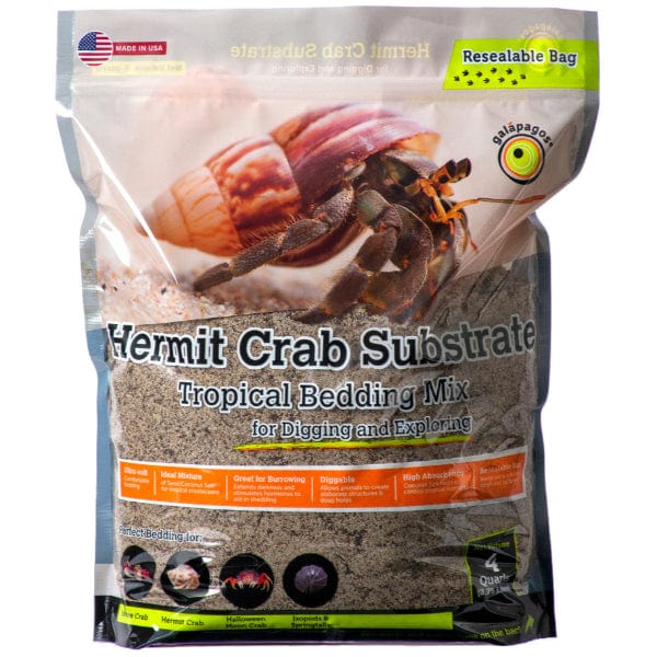 Premium Galápagos Hermit Crab Substrate - Natural Coconut Fiber Bedding for Healthy Molting & Burrowing | Ideal for Hermit Crab Tanks, Terrariums & Reptile Habitats