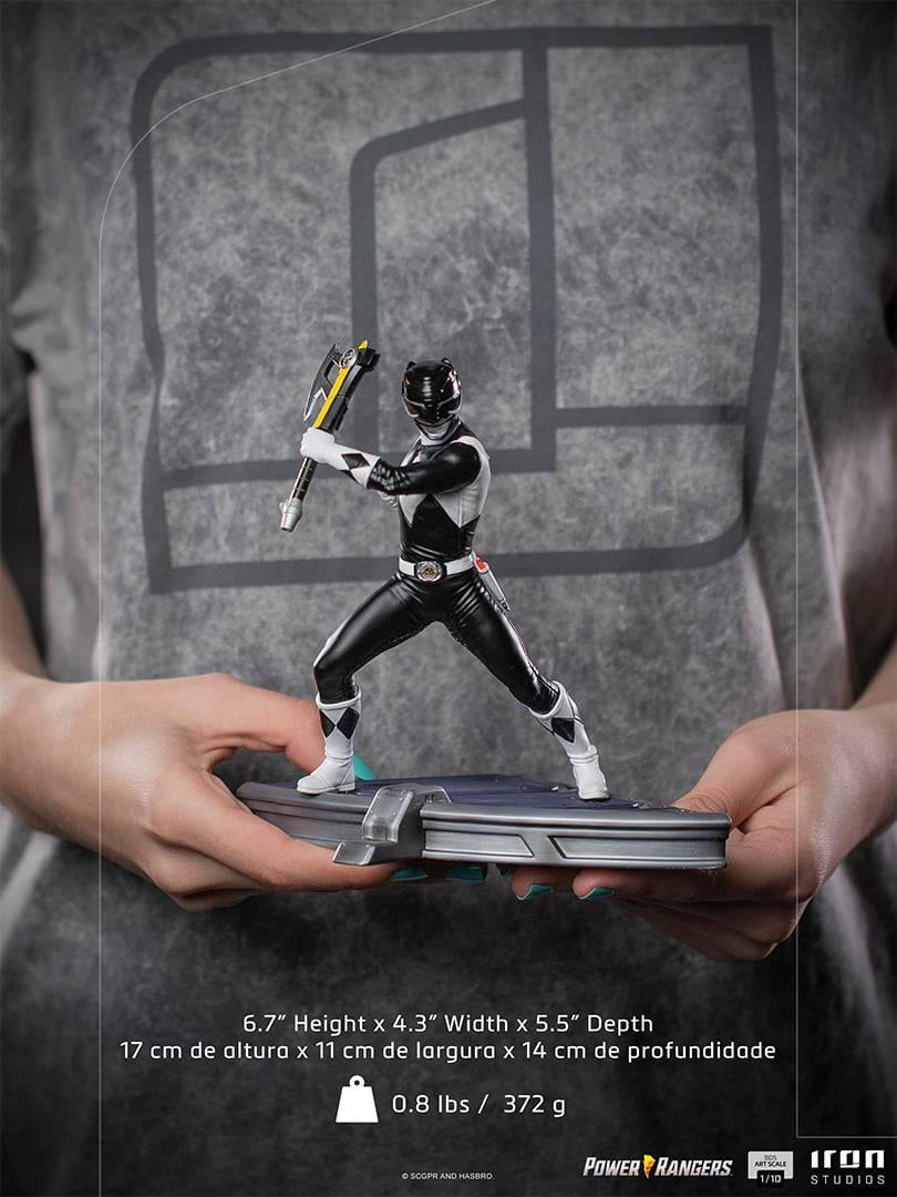 Iron Studios Power Rangers Black Ranger BDS Art Scale 1/10 Statue - Collectible Action Figure for Display & Home Decor