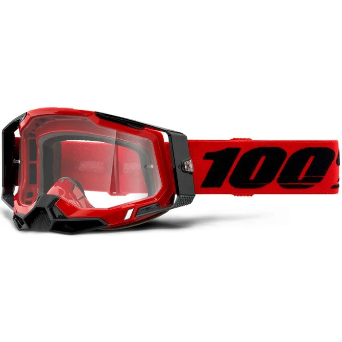 100% Racecraft 2 Clear Lens - High Performance Motorcycle Goggles for Racing & Off-Road Riding - Perfect for Motocross, ATV & Dirt Bike Adventures
