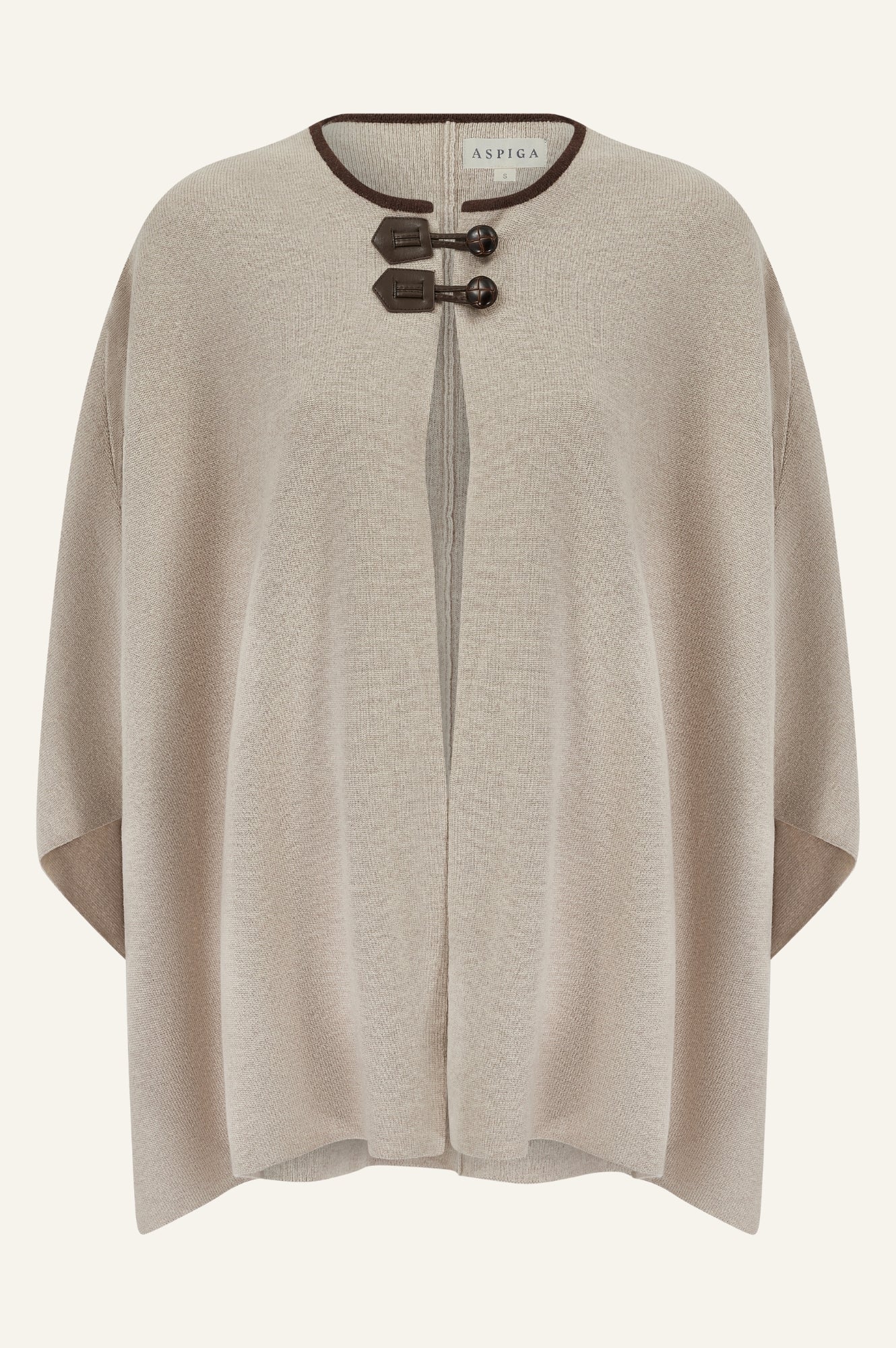Cozy Knitted Cape in Oat - Soft & Warm Winter Shawl Wrap for Women | Perfect for Outdoor Activities, Travel & Casual Wear