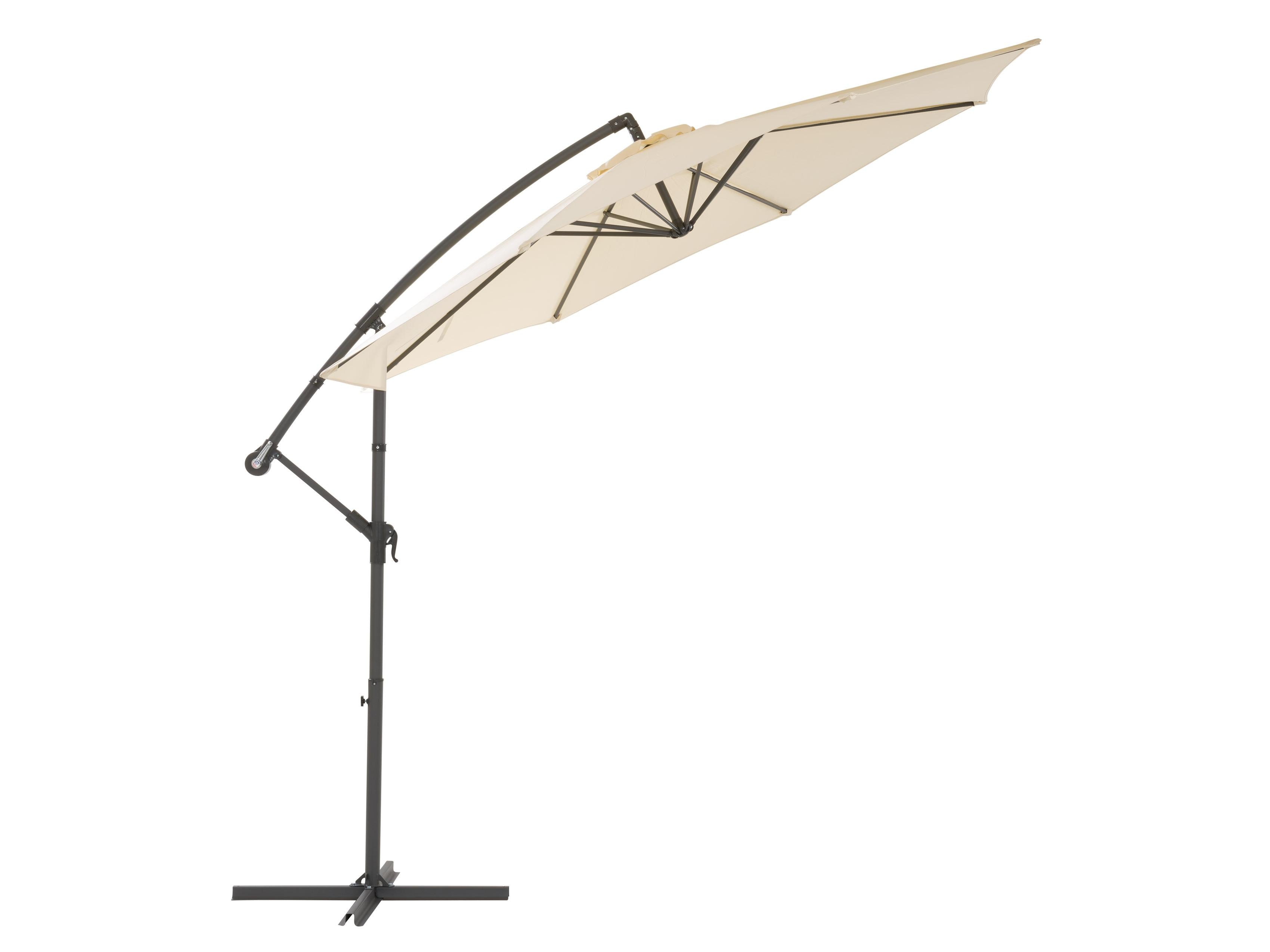 9.5ft Tilting Offset Patio Umbrella with Warm White LED Lights - Perfect for Outdoor Dining, Poolside Lounging, and Backyard Relaxation