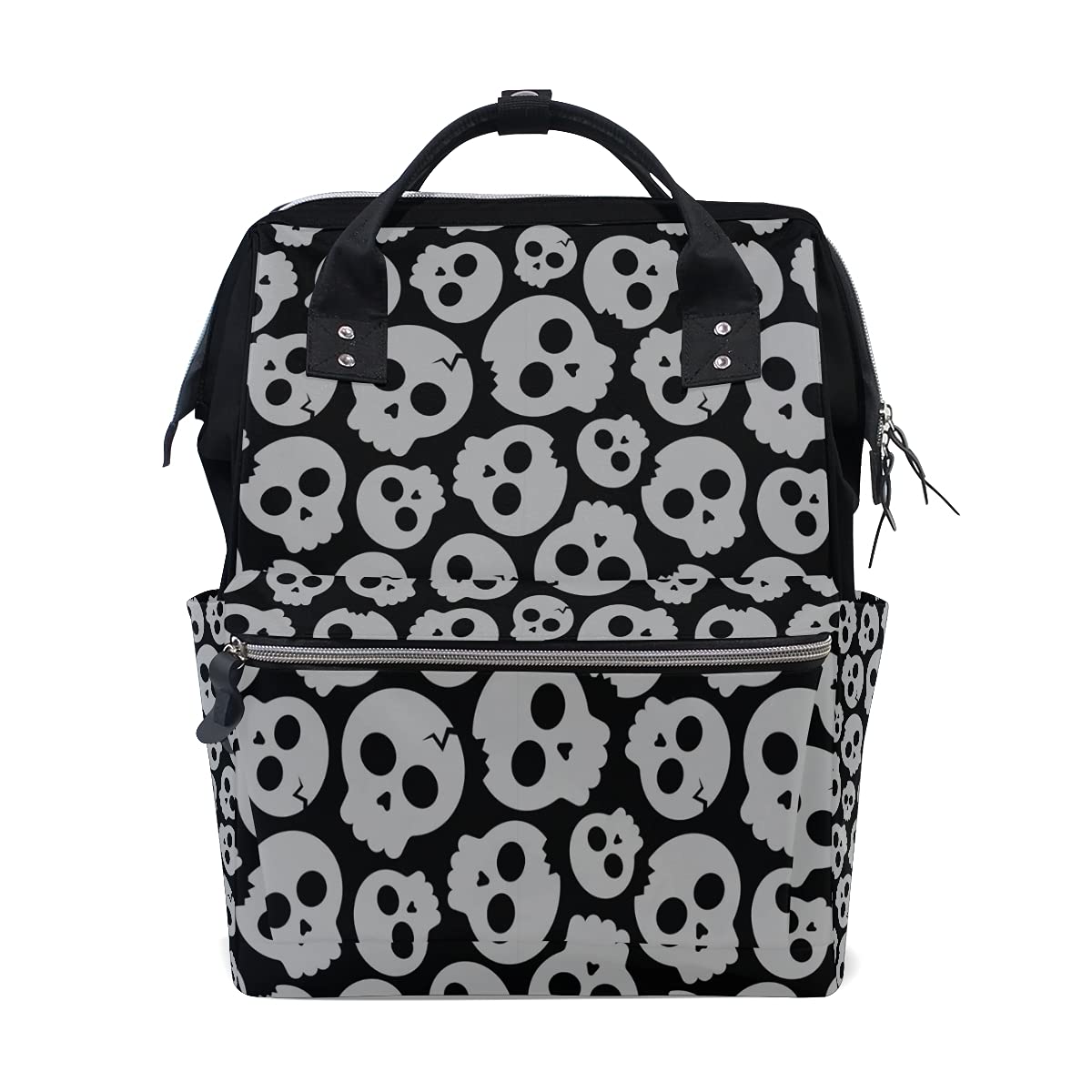 Gothic Skull Vintage Skeleton Diaper Backpack - Large Capacity Unisex Baby Bag for Travel, School & Daily Use | Waterproof Multipurpose Shoulder Backpack for Moms, Dads & Teens | Perfect for Daycare, Outings & Parenting Essentials