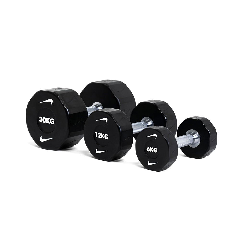 Nike Strength Pro Urethane Dumbbells - Premium Home Gym Equipment for Weight Training & Strength Building (Sold Individually) - Perfect for Home Workouts, CrossFit & Personal Fitness Training