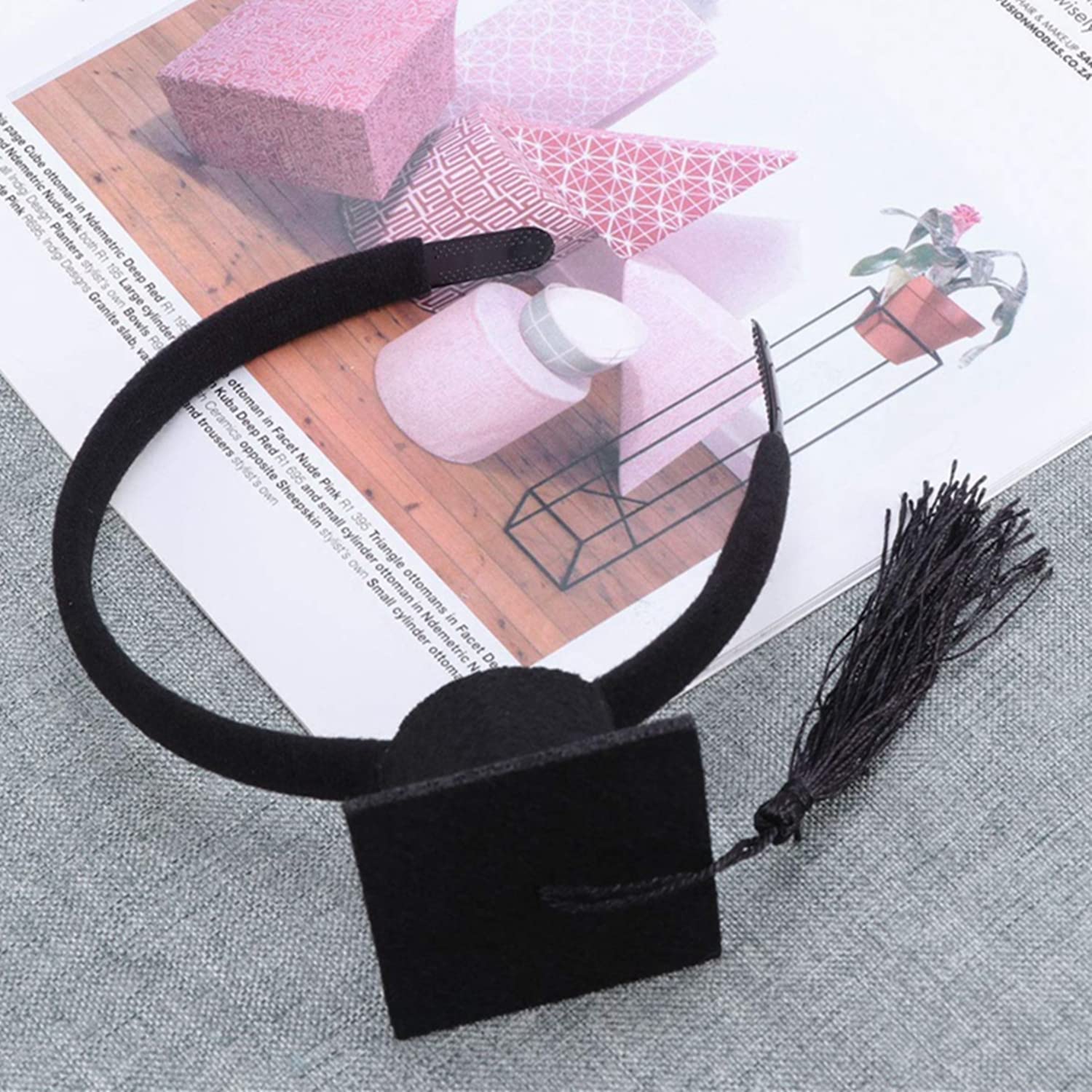 Dzrige Mini Graduation Cap Headband with Tassel - Bachelor's Degree Party Hat for Graduation Ceremony, Photo Props, Graduation Party Decorations & Favors - Perfect for Graduation Photos, Cap Decor, and School Celebrations