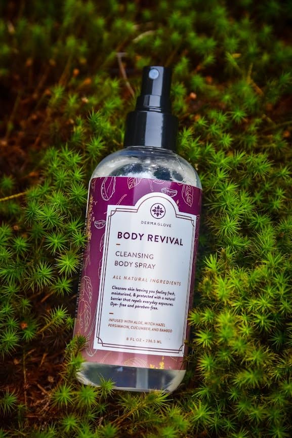 BODY REVIVAL – No Rinse Shower Spray for Men & Women | Portable Waterless Cleansing Mist, Natural Alternative to Body Wipes – 8 oz | Perfect for Camping, Travel & Post-Workout Refreshment