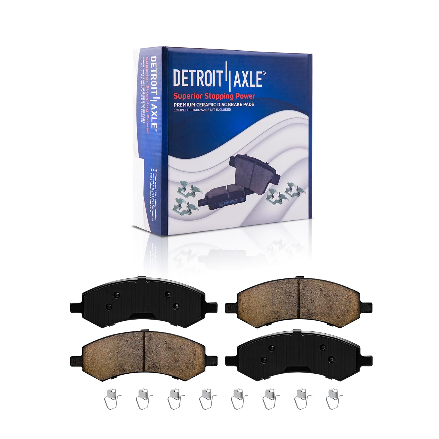 Detroit Axle - Complete Front & Rear Brake Kit for Dodge Ram 1500, Durango, Chrysler Aspen | High-Performance Disc Brakes, Rotors & Ceramic Pads Replacement | Perfect for Off-Roading, Towing & Daily Commuting