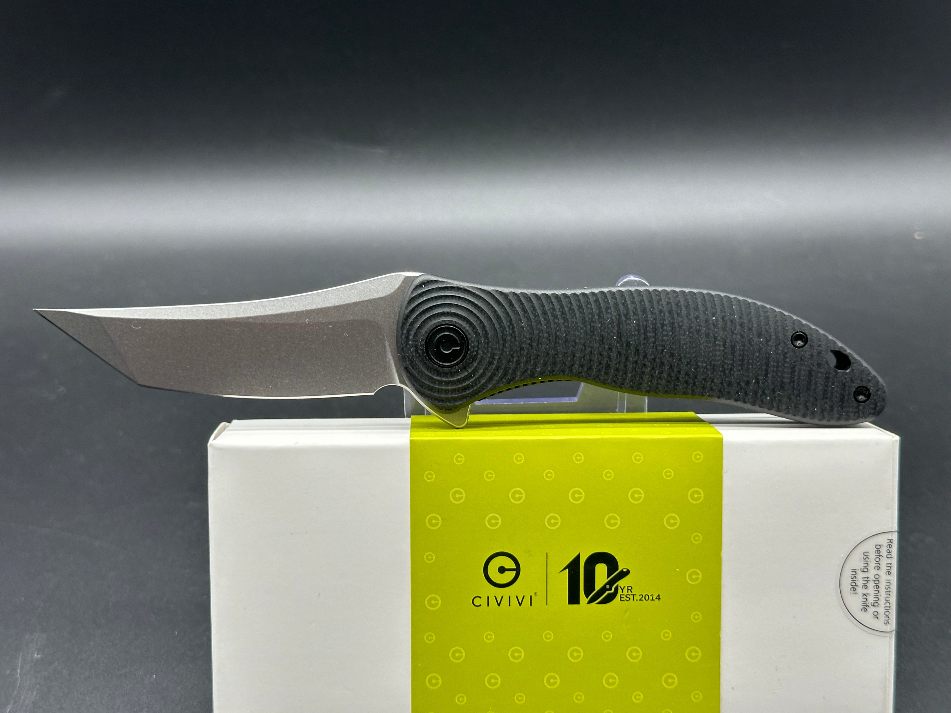 CIVIVI SYNERGY3 Folding Pocket Knife - Black G10 Handle, Nitro-V Tanto Blade - EDC, Camping, Outdoor Survival Gear