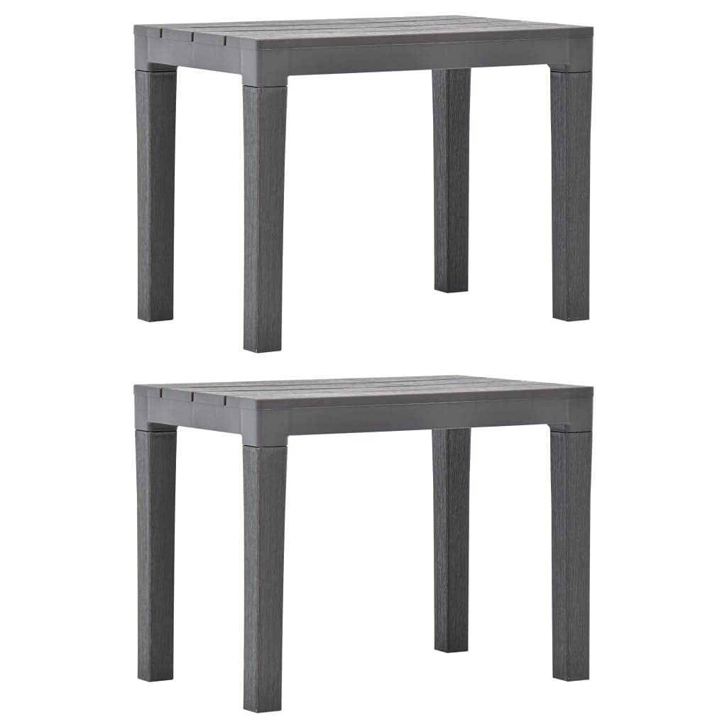2-Piece Mocca Plastic Patio Benches Set - Durable Outdoor Garden, Porch, Poolside & Balcony Seating for Patio Furniture & Front Porch Decoration | Perfect for Relaxing, Entertaining & Enhancing Outdoor Spaces